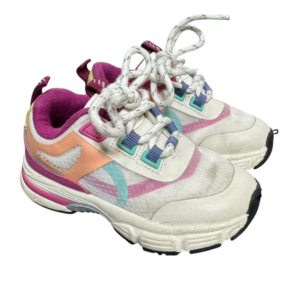 Zara Toddler Girl Sneakers Shoes US 5 Multicolor Running School Lace Up